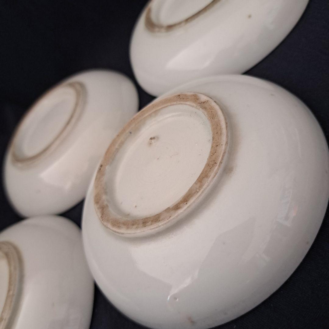 「たんぽぽ が揺(ゆ)れる皿」 瀬戸焼皿(直径10cm) 4客セット 骨董アンテ