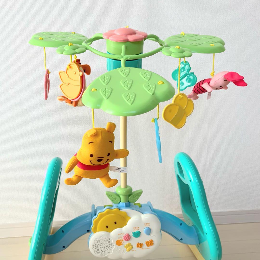 【美品】 くまのプーさん えらべる回転6wayジムにへんしんメリー　ジム　メリー