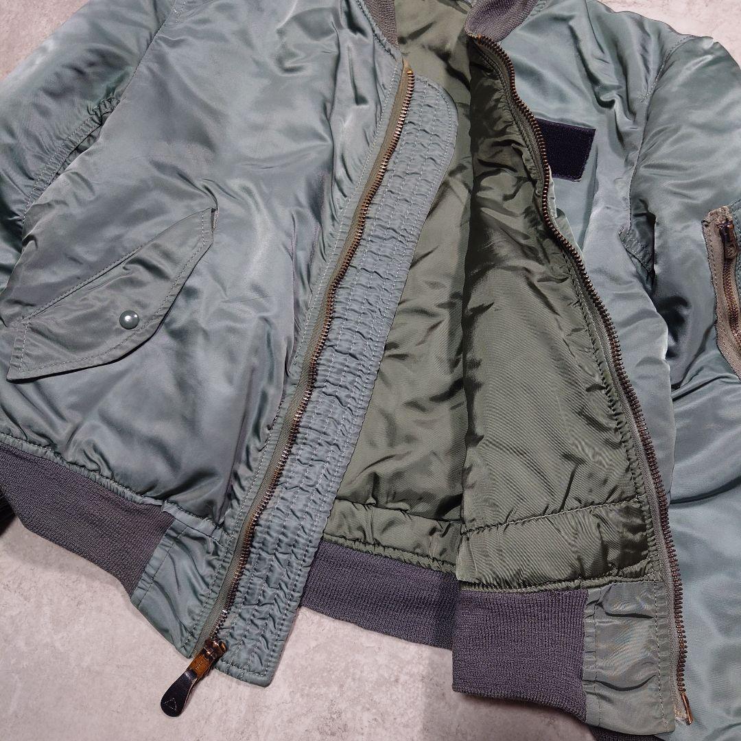 80s ALPHA INDUSTRIES MA-1 USA製 縦ステッチ M