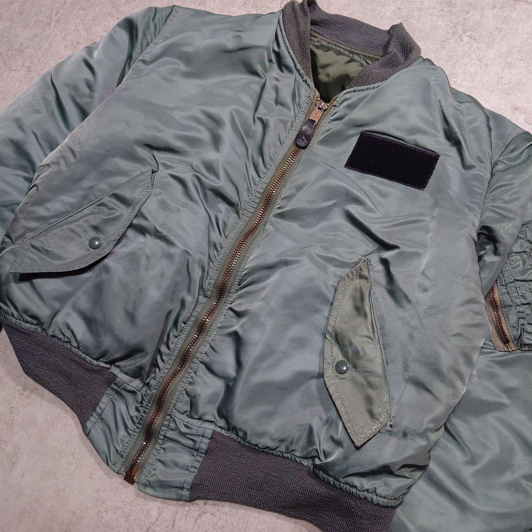 80s ALPHA INDUSTRIES MA-1 USA製 縦ステッチ M