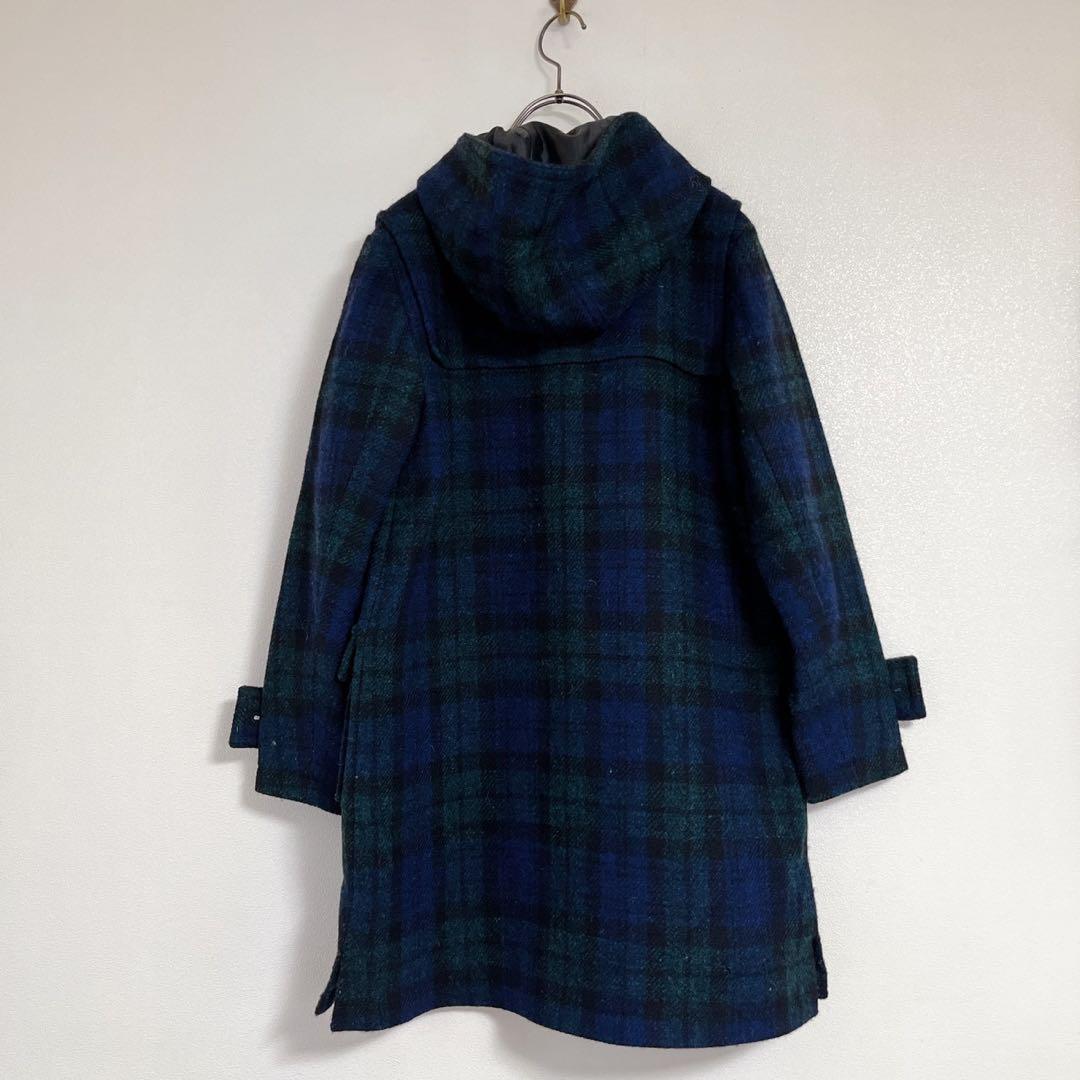 『Harris Tweed』ハリスツイード(M)ダッフルコート チェック ウール