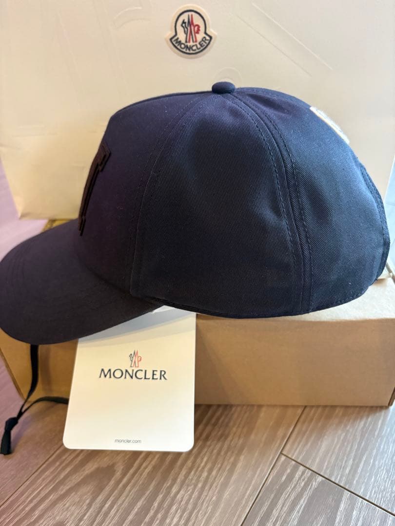 MONCLER Mロゴ ベースボールキャップ ネイビー