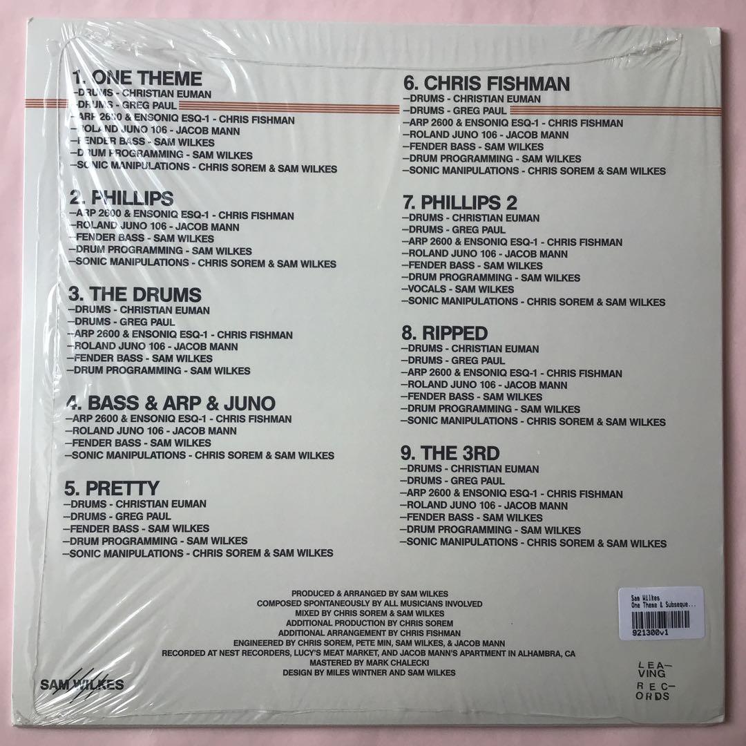 洋楽 SAM WILKES - ONE THEME & SUBSEQUENT LP