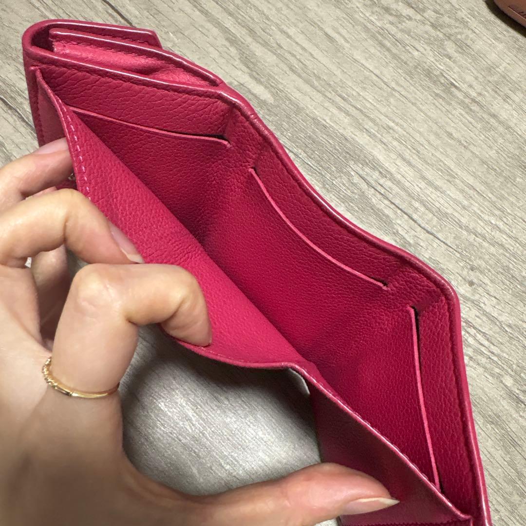 ルイヴィトン ポルトフォイユ ロック ミニ 三つ折り 財布 ホットピンク LV