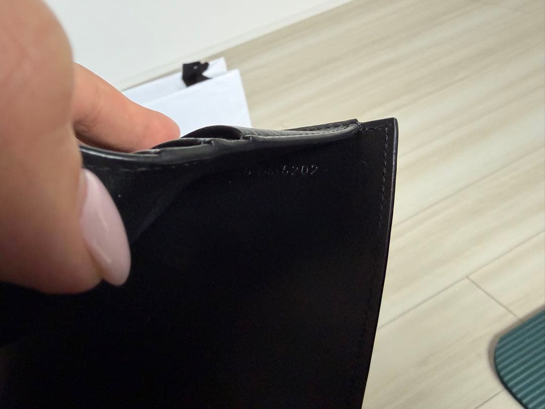 CELINE 三つ折り財布 黒 ゴールド金具 セリーヌ トリオンフ
