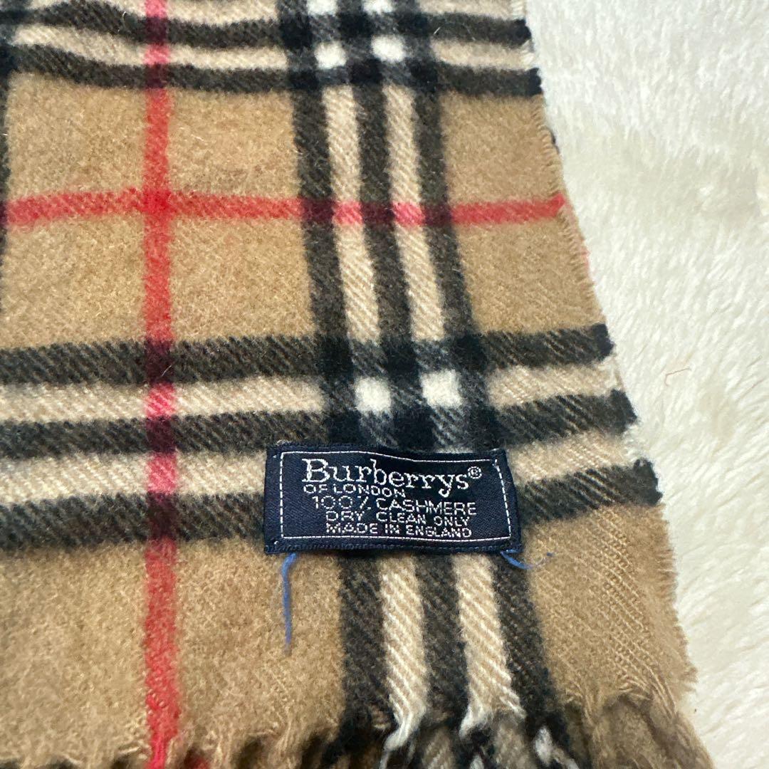 Burberrys バーバリー マフラーノバチェック カシミヤ100% 英国製