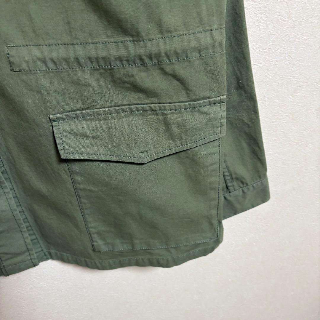 新品 PUAL CE CIN ノーカラーミリタリージャケット カーキ