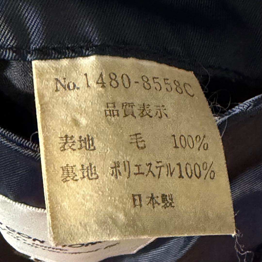 紺ブレ 金ボタン ダブル 日本製 ウール ヴィンテージ 肩パッドなし