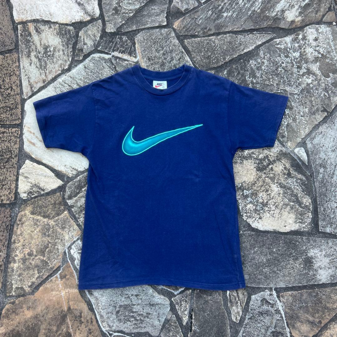 みちみち90s 白タグ NIKE ナイキ ビッグスウッシュ Tシャツ　Ｓ