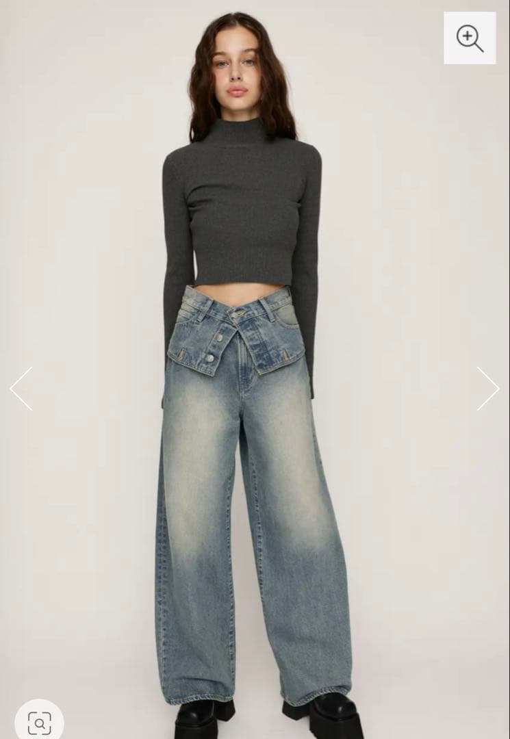 LAYERED STRAIGHT DENIM パンツ