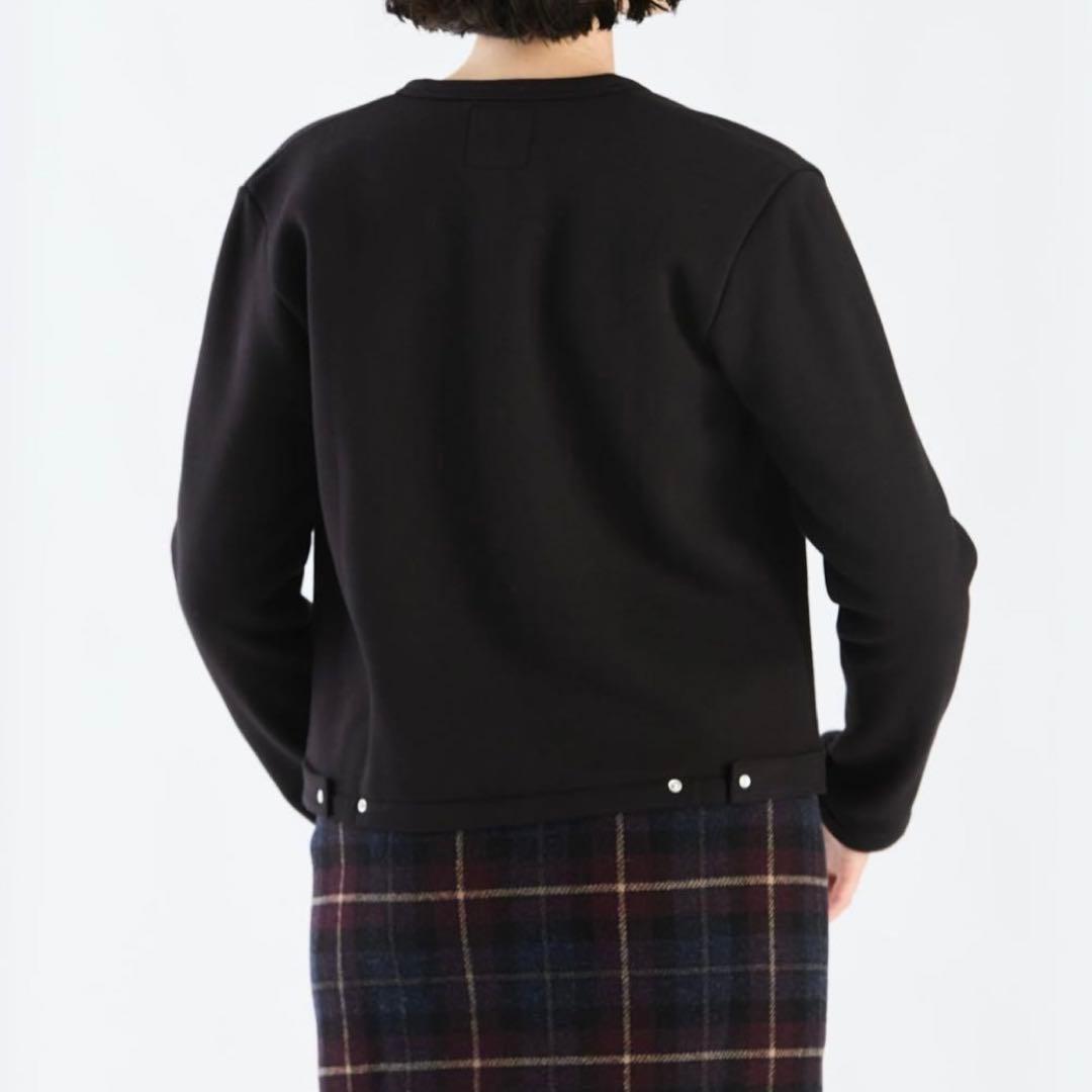 アニエスベー agnès b. プレッション カーディガン 裏起毛 ブラック