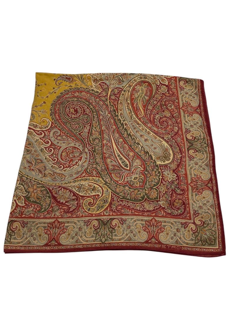 ETRO ペイズリー柄 135cm角 大判 エトロ スカーフ ストール
