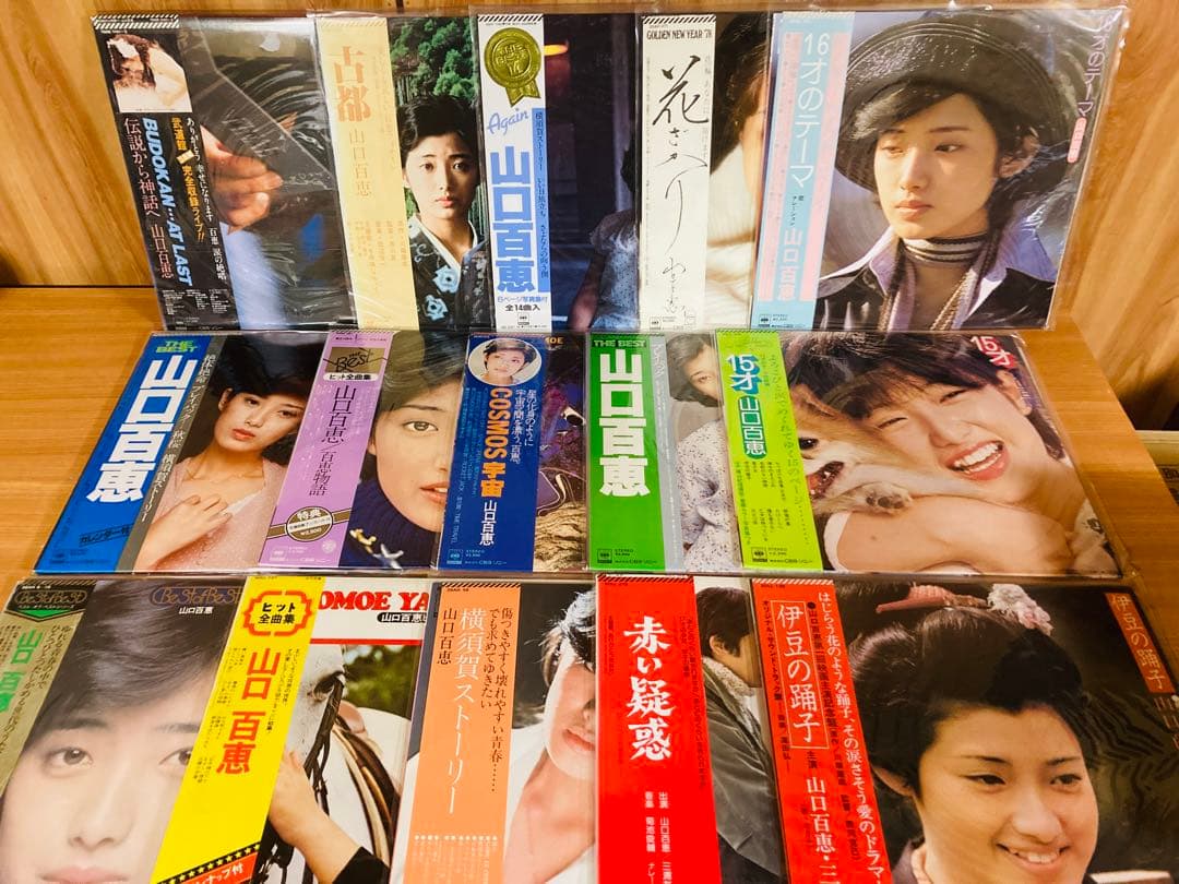 山口百恵 LPレコード 52タイトル 大量セット 帯付 BOX ポスター付属