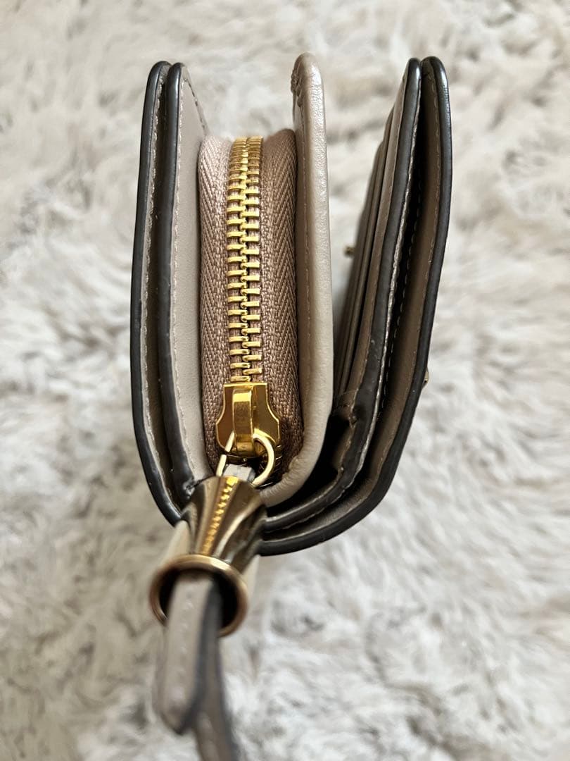 JIMMYCHOO ジミーチュウ　ミディアムウォレット　財布　ベージュ　最終値下