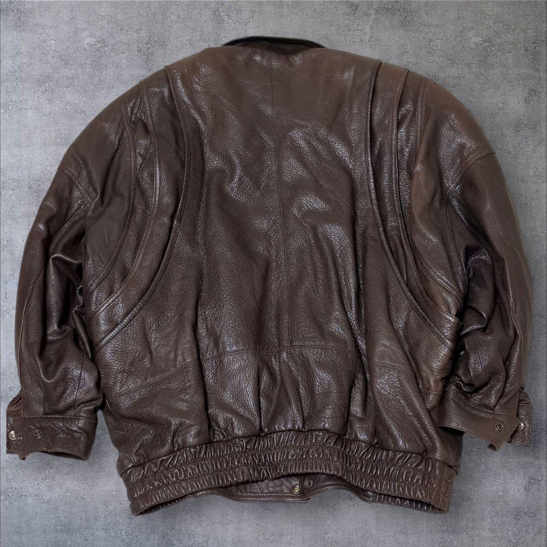 希少✨スカーフ柄 vintage A-2 レザー フライトジャケット XL