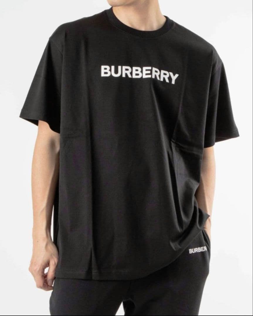 バーバリー Tシャツ ロゴ ブラック サイズL 8055307