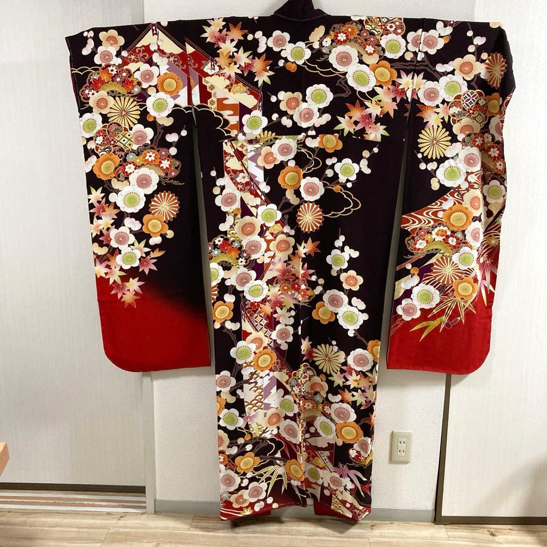 新品 振袖フルセット 西陣織 袋帯 成人式 前撮り 古典柄 裄69 袖丈110
