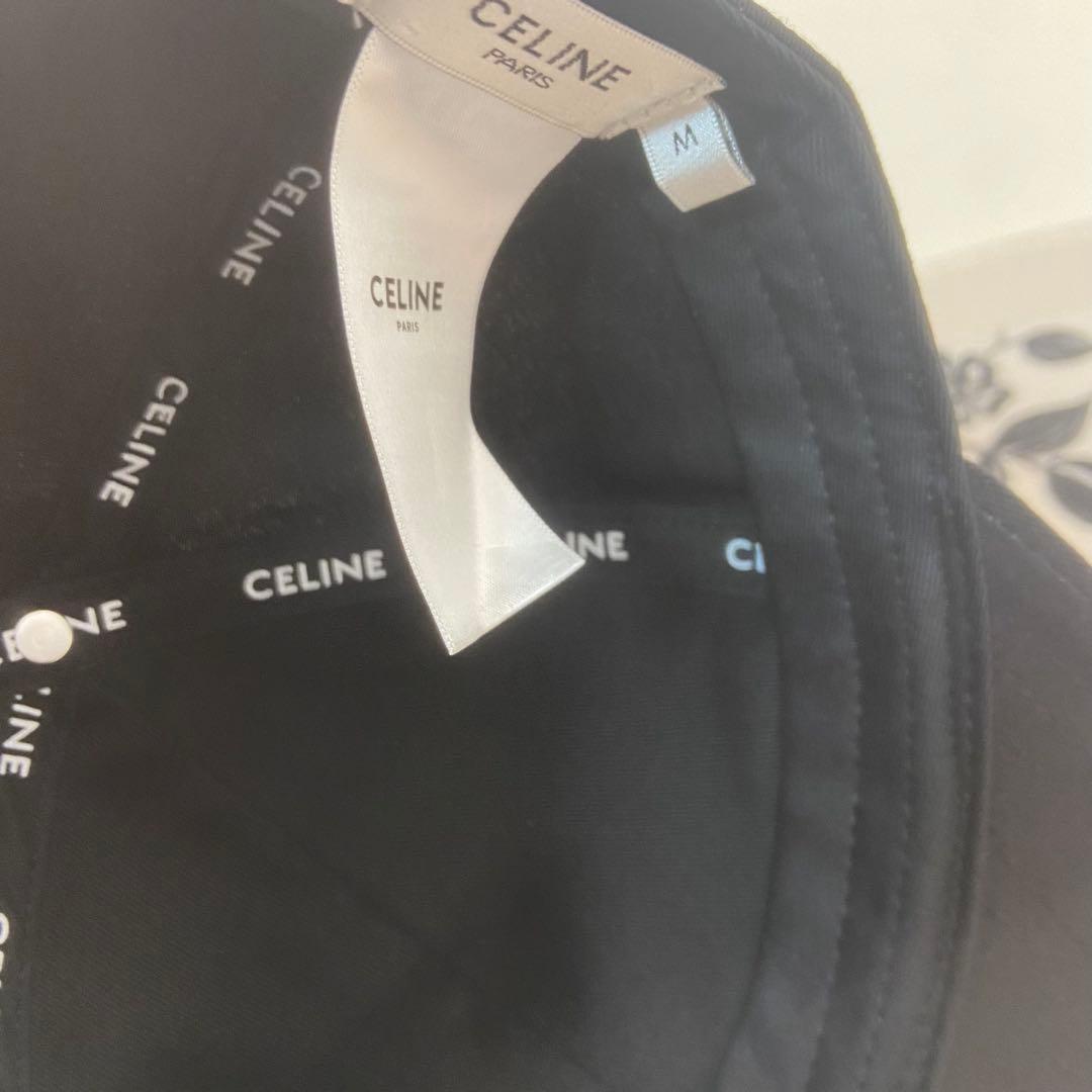 CELINE ダブルキューブロゴ ベースボールキャップ ブラック
