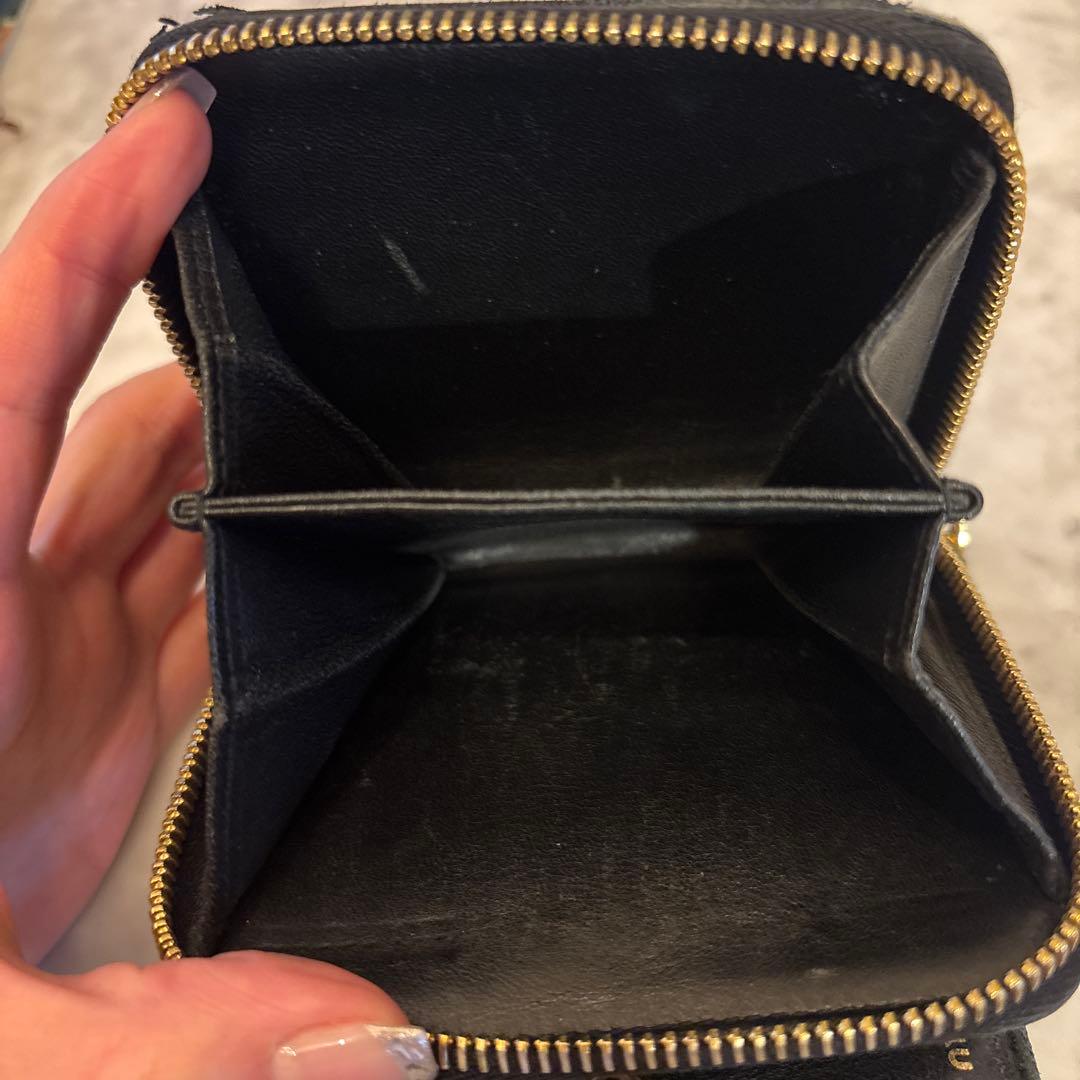 miu miu マテラッセキルティングレザー 財布 ブラック