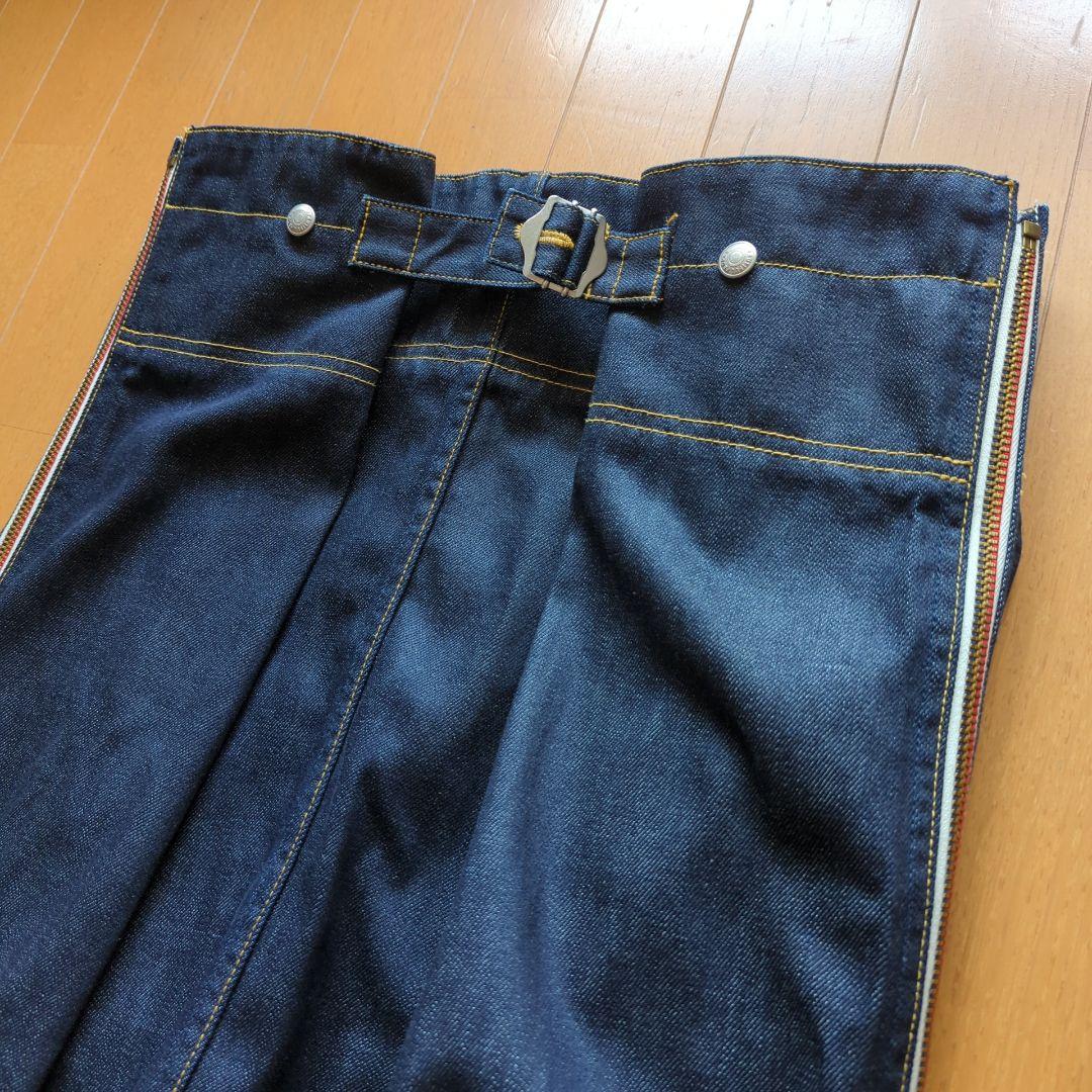 beautiful people ダブルエンド セルビッジデニム ワイドパンツ