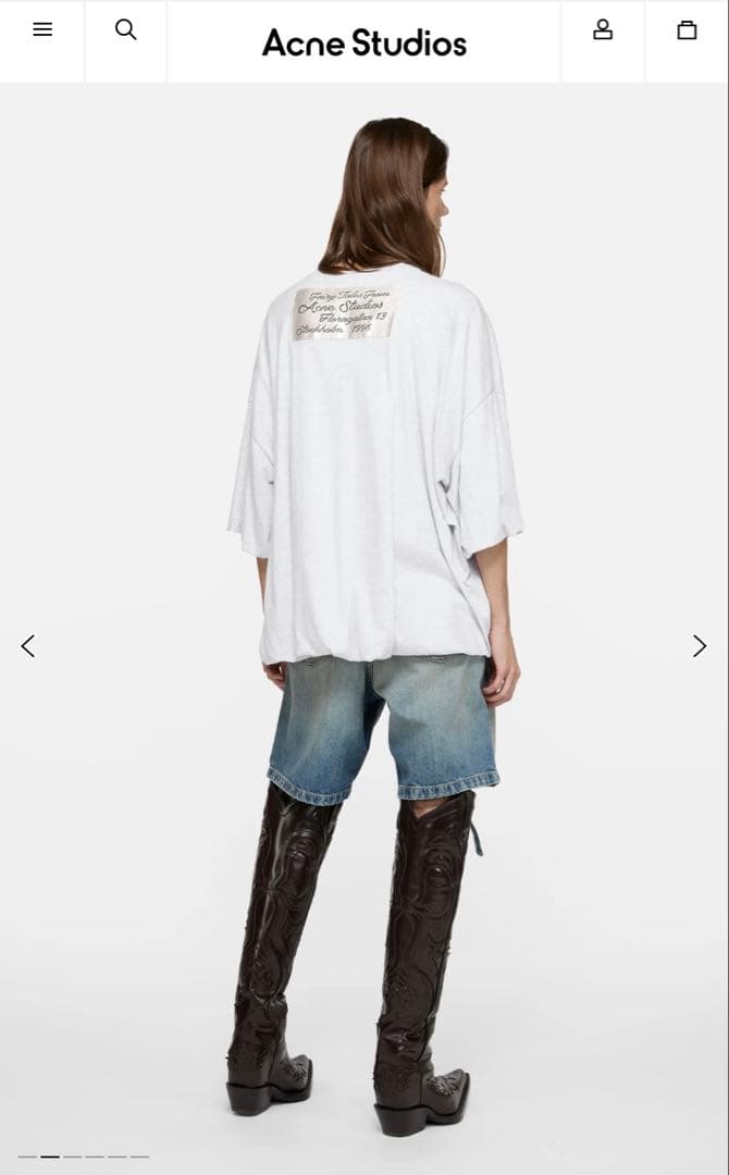 Acne Studios グレー 半袖Tシャツ