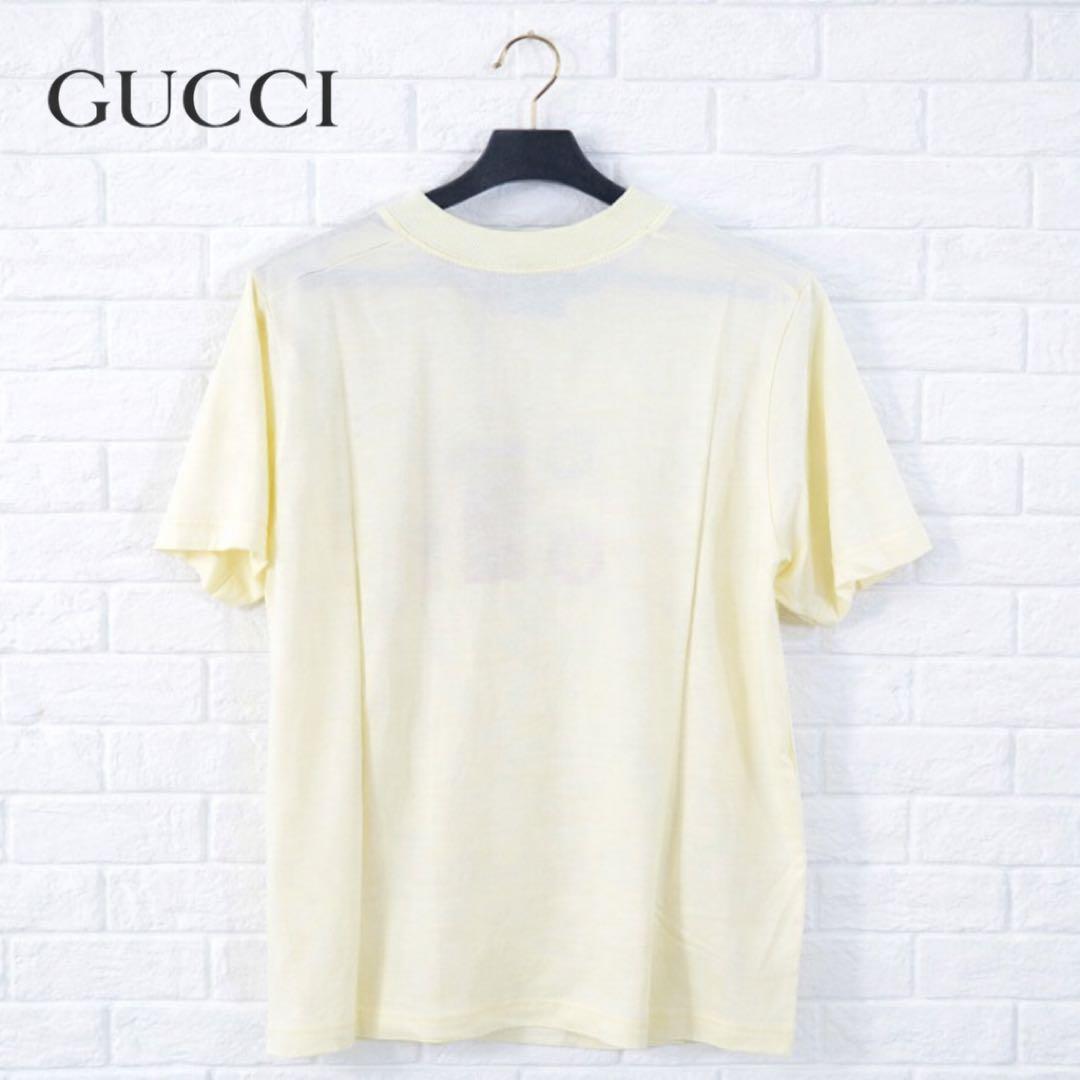 【新品タグ付き】GUCCI テニスロゴ 刺繍Tシャツ M ベージュ メンズ