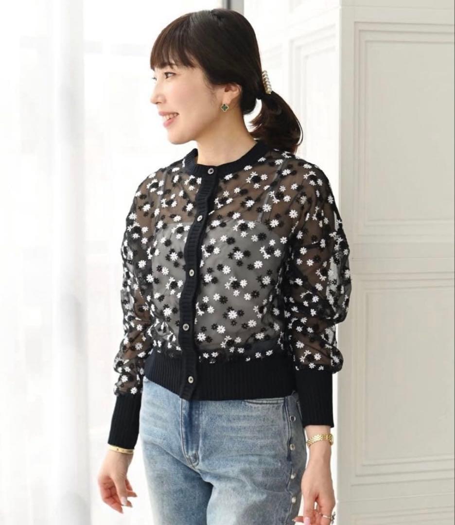 専用♡TREFLE+1 マーガレットカーディガン　黒