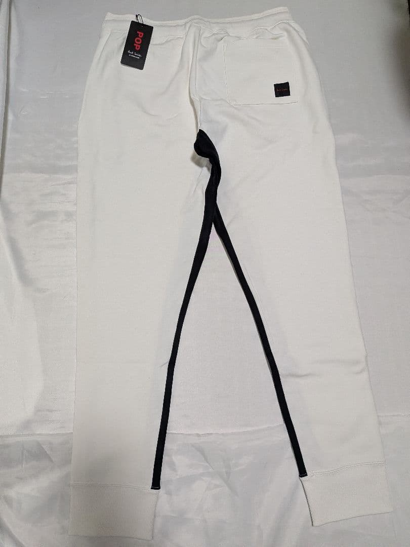 【新品SALE】Paul Smith ポールスミス　ロングパンツバイカラー　白Ｌ