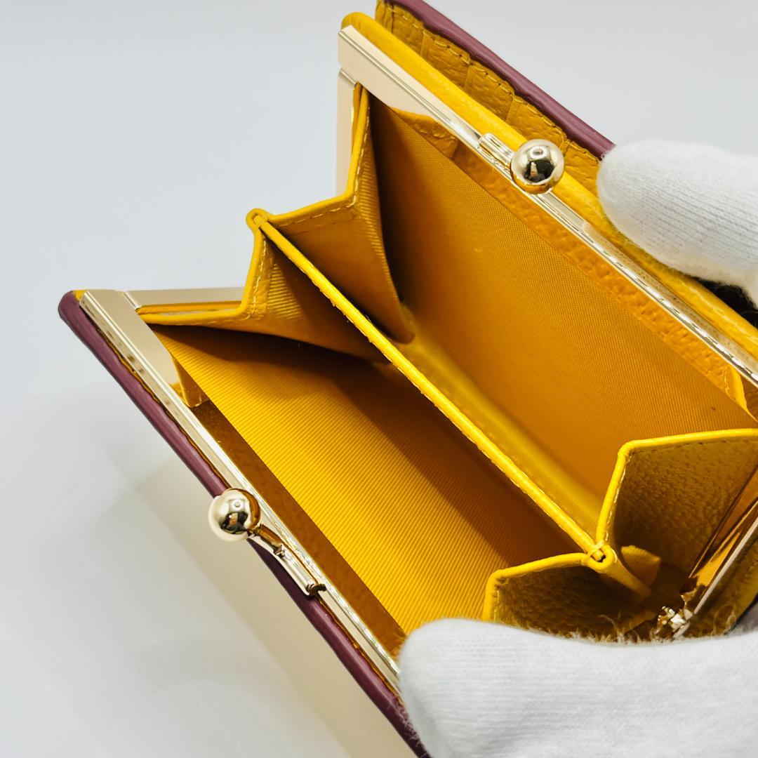 未使用 Vivienne Westwood 新品 折財布 黄色 がま口 シンプル