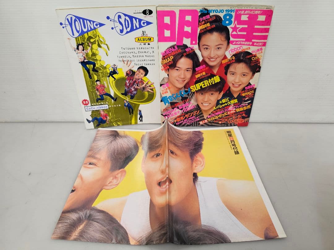 1991年１月号～12月号全巻コンプリートセット！明星 集英社/付録 ポスター付