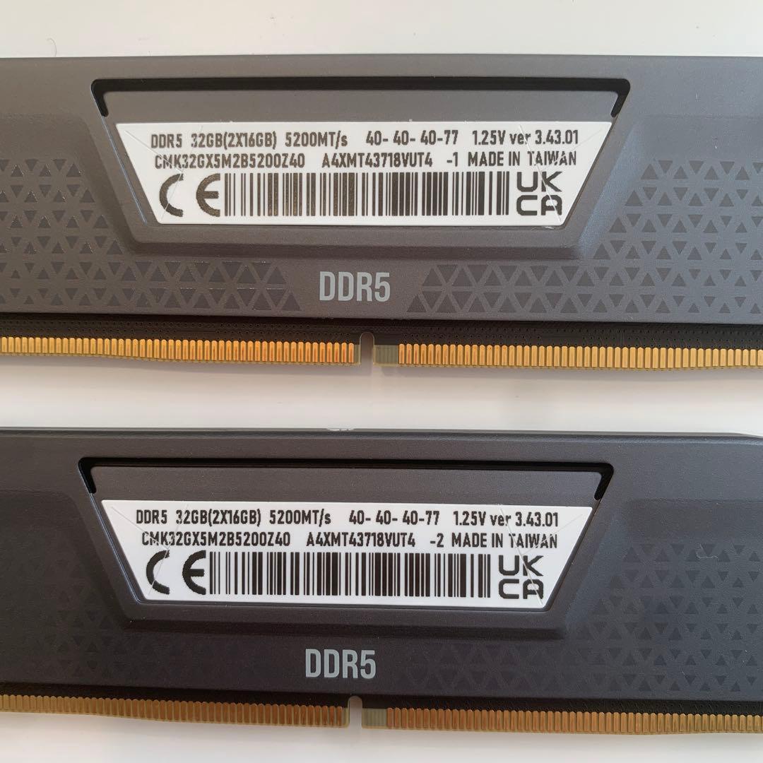 ネ*ミ様 Corsair DDR 5 32gb 5200