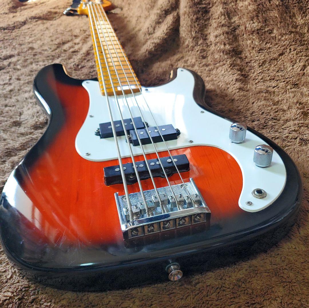​Jay Turser USA 5弦ベース【メイプル1ピースネック】希少　MOD