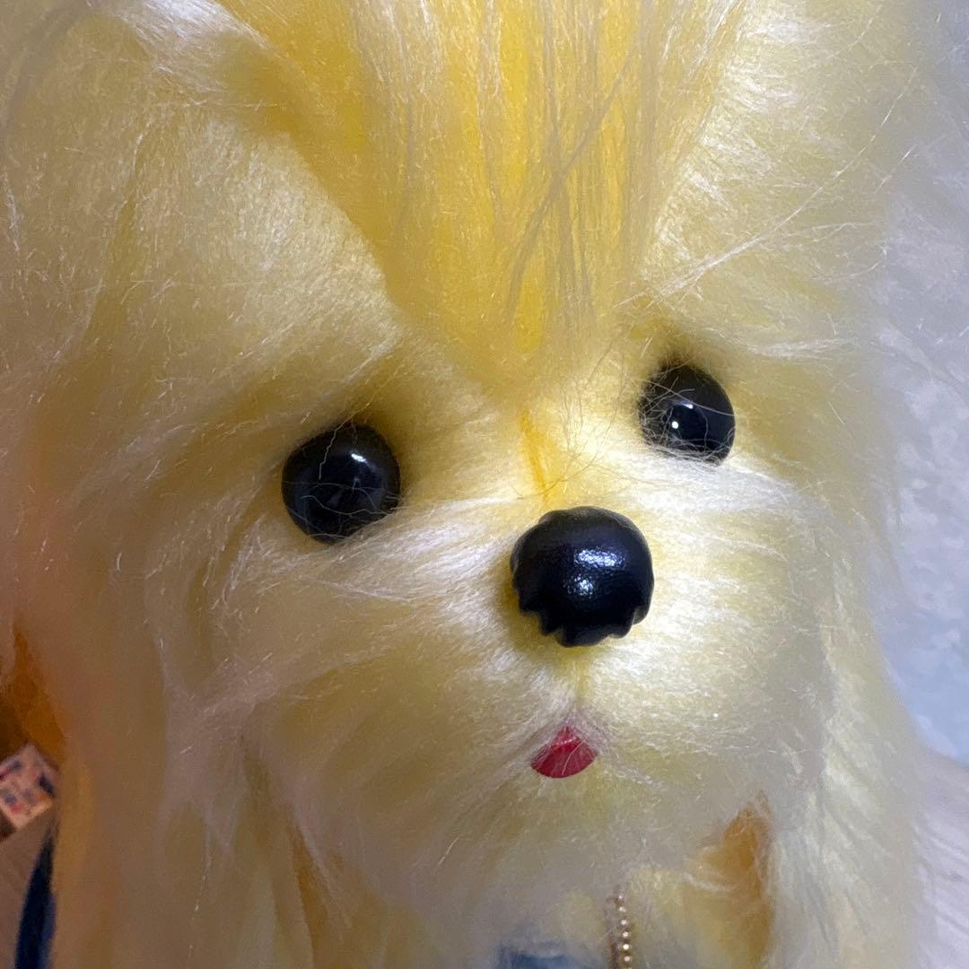 60〜70年代 昭和レトロぬいぐるみ「お手入れわんちゃん」イエロー 40cm