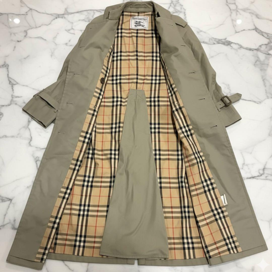 Burberry トレンチコート ノバチェック S ベルト付き カーキ 玉虫色
