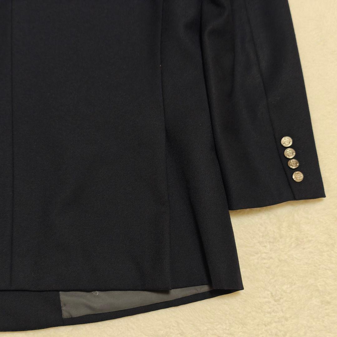 美品✨　クリスチャンディオール　銀ボタン　ダブルテーラードジャケット　紺ブレ　L