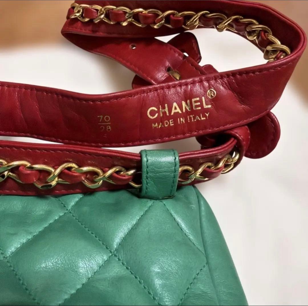 P*e様 CHANEL シャネル ココマーク ラム マトラッセ ウエストポーチ