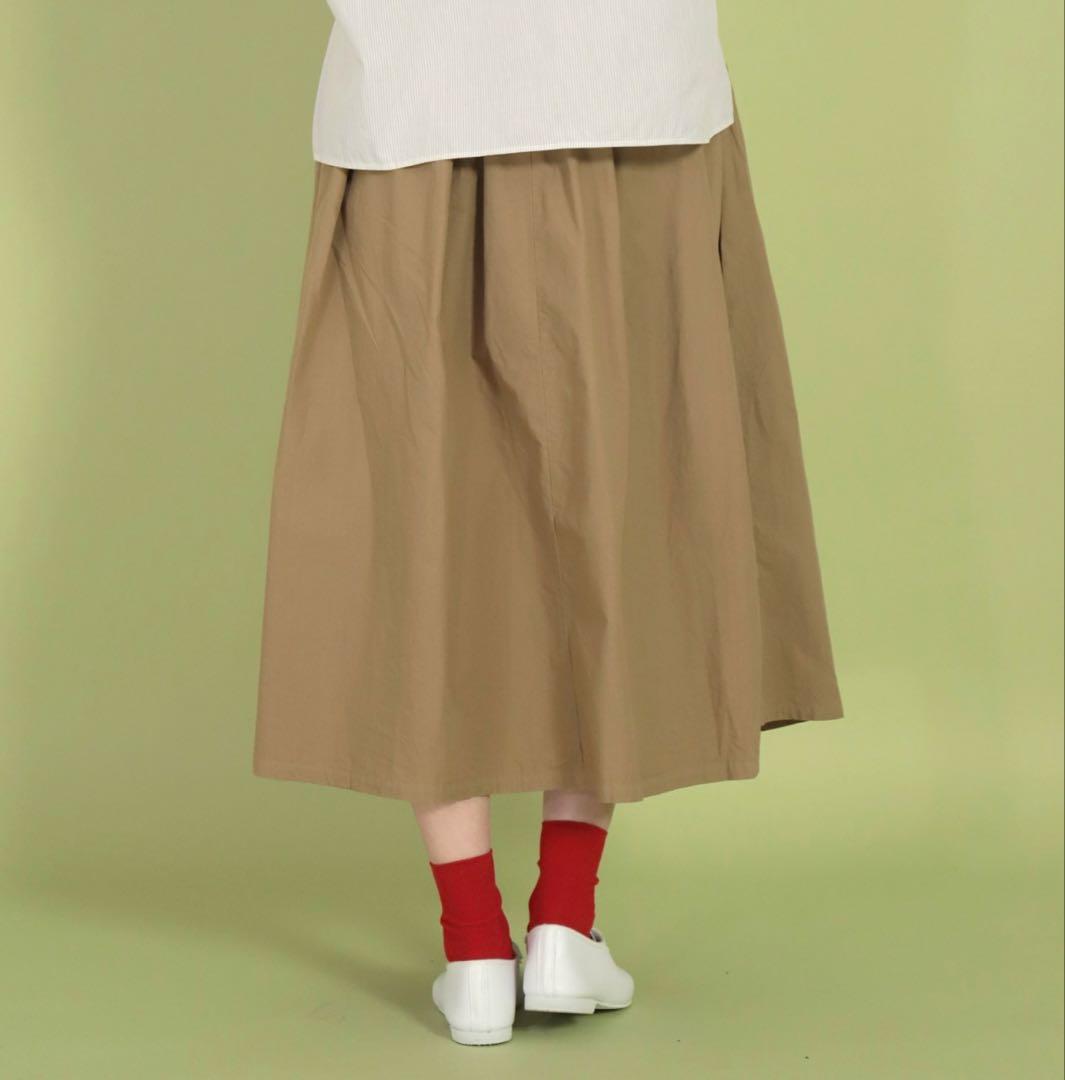 新品 [D.M.G】タイプライタークロス マキシ丈スカートベージュ フリーサイズ