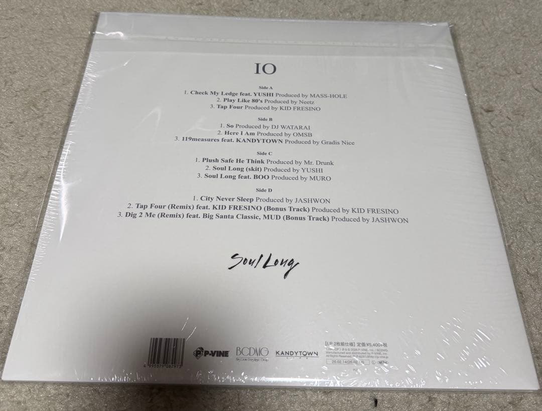 新品未開封シールド品!! IO / Soul Long アナログ2LPレコード