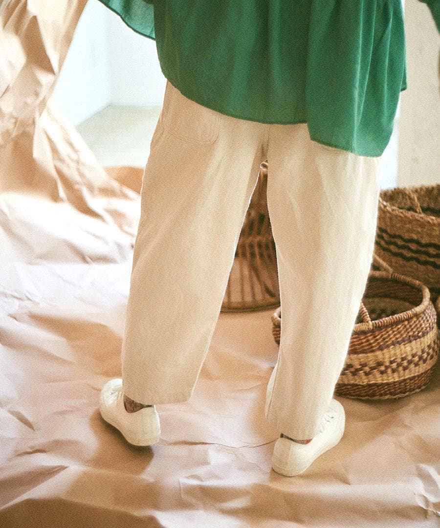 tumugu： ツムグ ▲∵゜ 10oz コットンリネンデニムパンツ　日本製