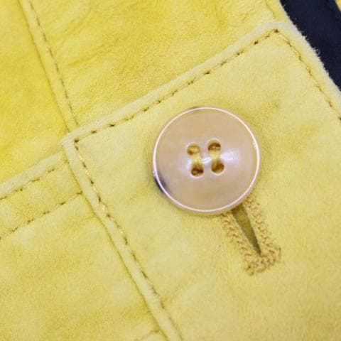 ◇GUCCI イエロースエード トナカイ革 ロールアップ メンズパンツ