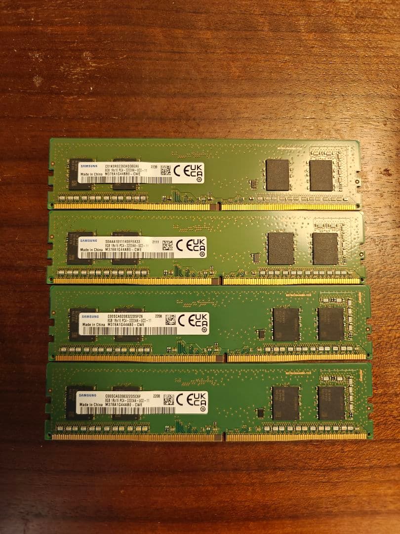 メモリ Samsung DDR4 3200 8GB 4枚セット(32GB)