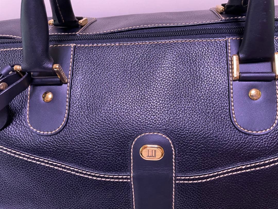 超美品dunhillダンヒルオールレザーボストンバックブラック　ほぼ未使用商品