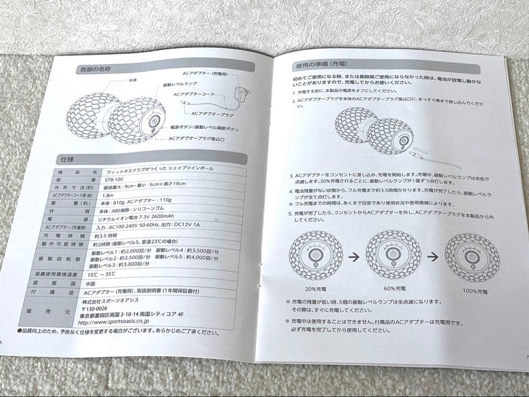 【最終値下げ】スポーツクラブ「ルネサンス」開発　シェイプツインボール【良品】
