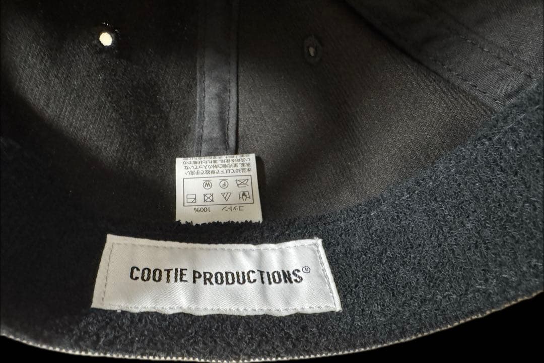 COOTIE PRODUCTIONS ベースボールキャップ ブラック×ホワイト