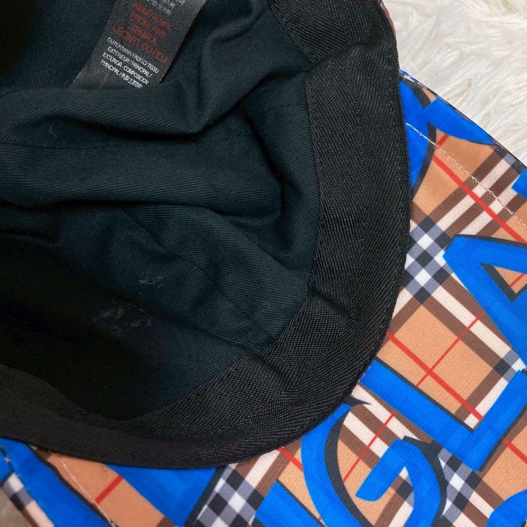 BURBERRY London ベースボールキャプ ブラウン ブルー M L