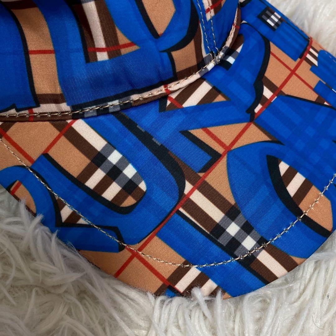 BURBERRY London ベースボールキャプ ブラウン ブルー M L