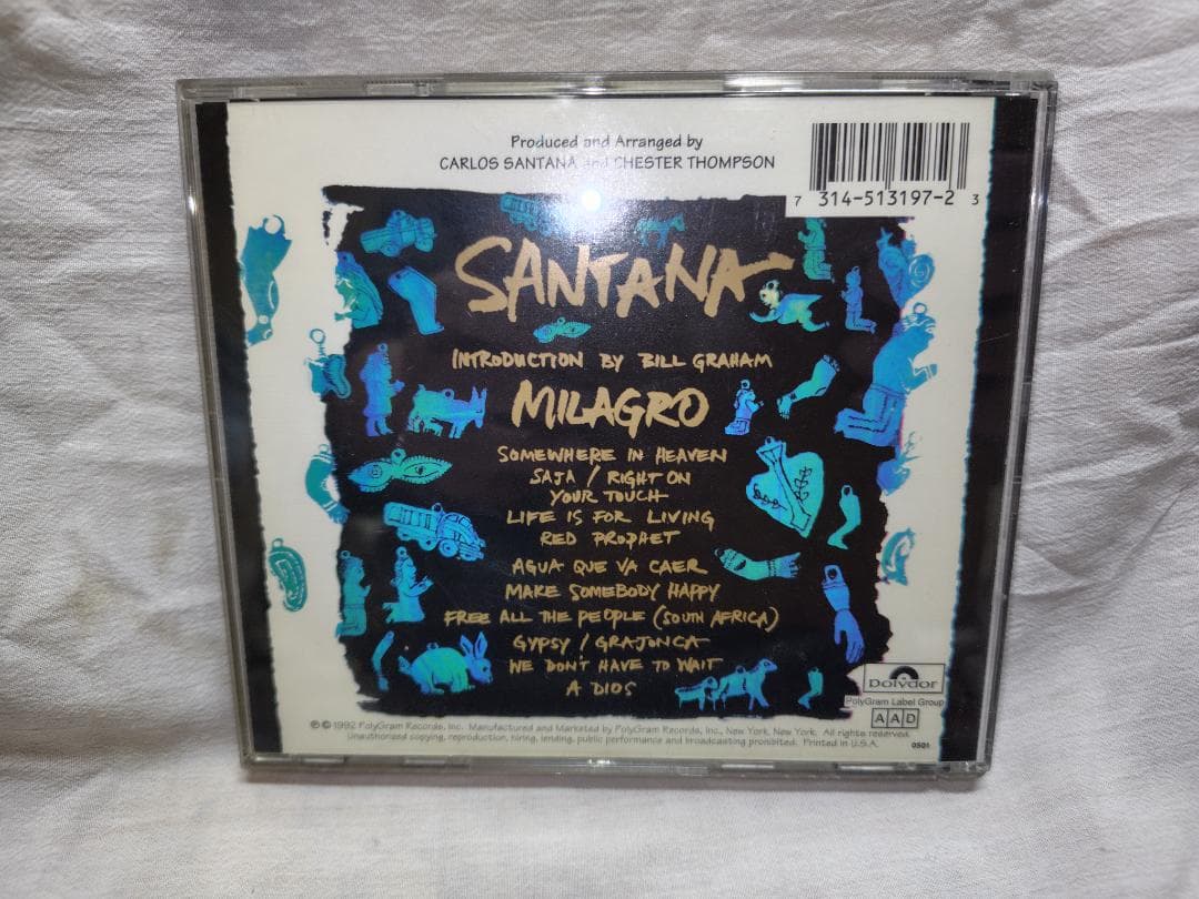 「CD」 Santana Milagro