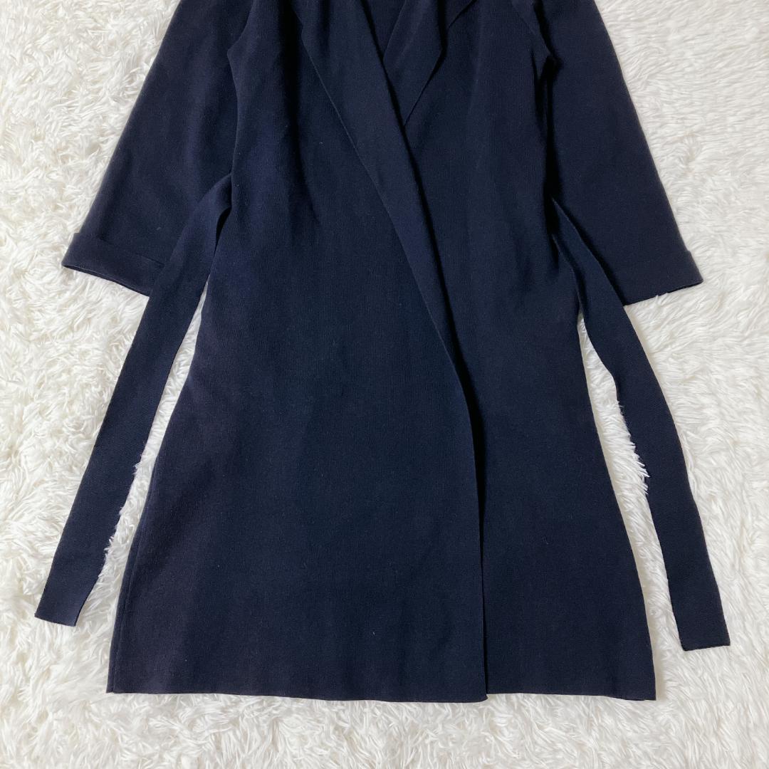 【新品タグ付き】theory 春服 カシミヤ混 ベルト付 ネイビー S