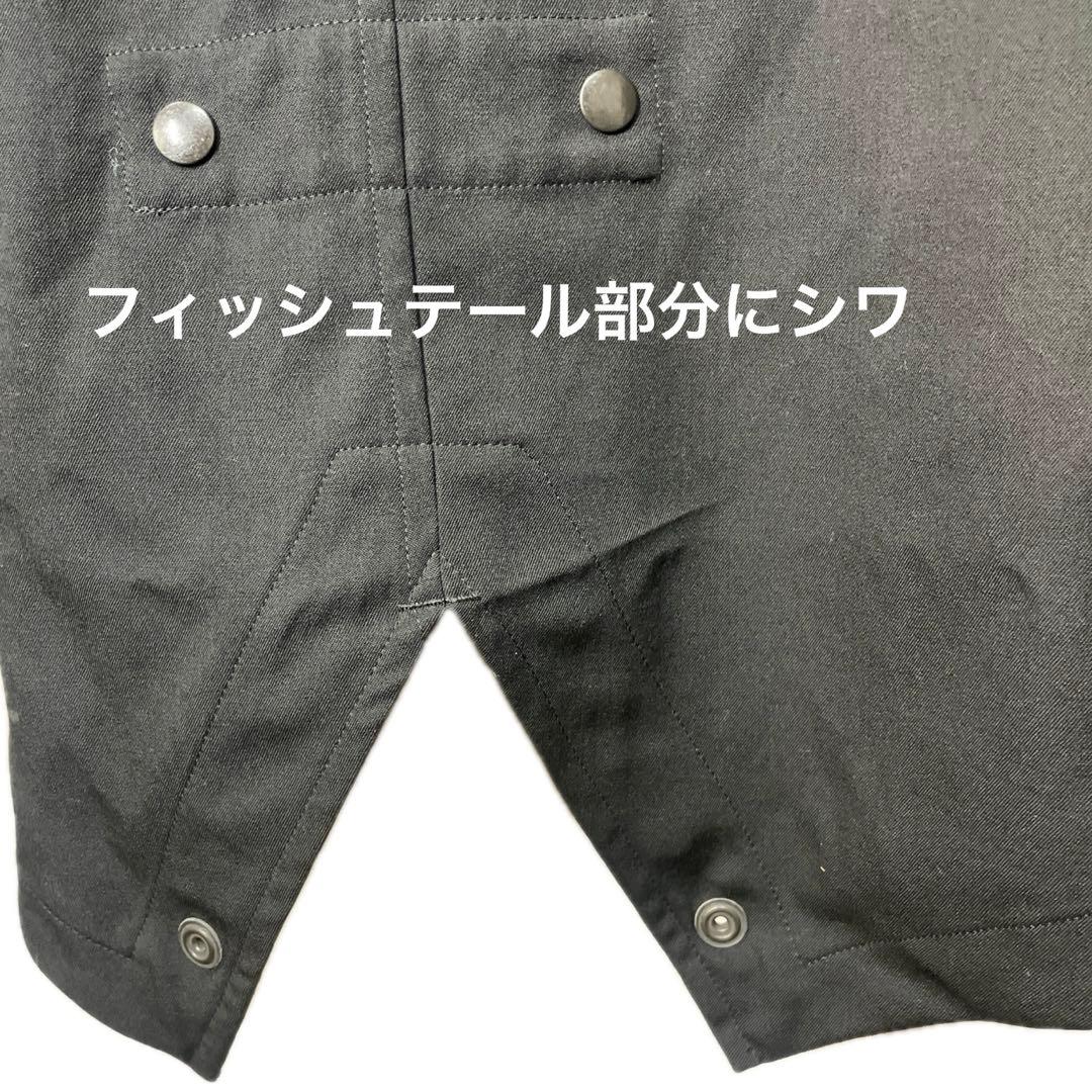 23AW ヨウジヤマモトプールオム　スーパーロング　モッズコート　シワギャバ　黒
