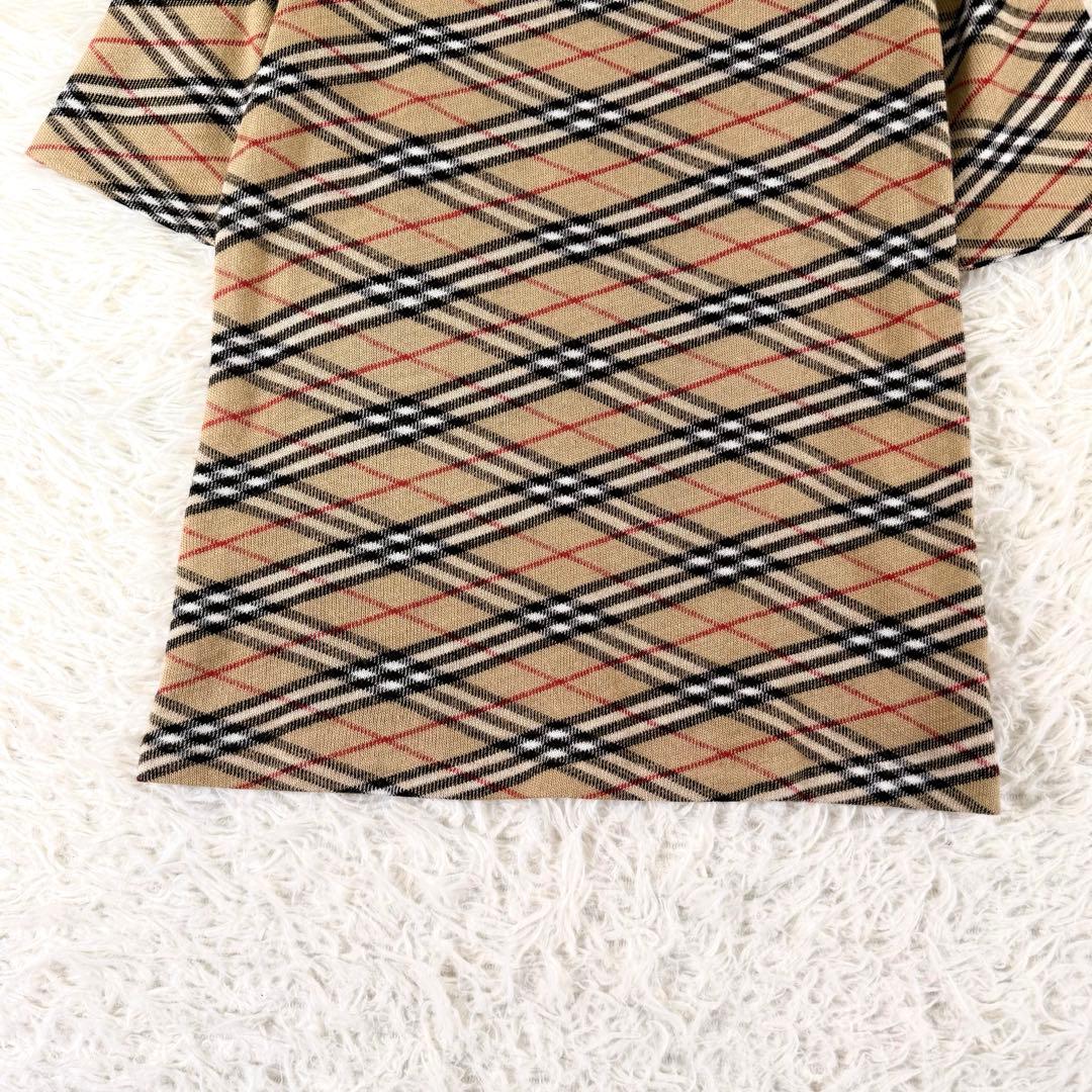 Y2K✨バーバリーブルーレーベル ニット Tシャツ ノバチェック Mサイズ